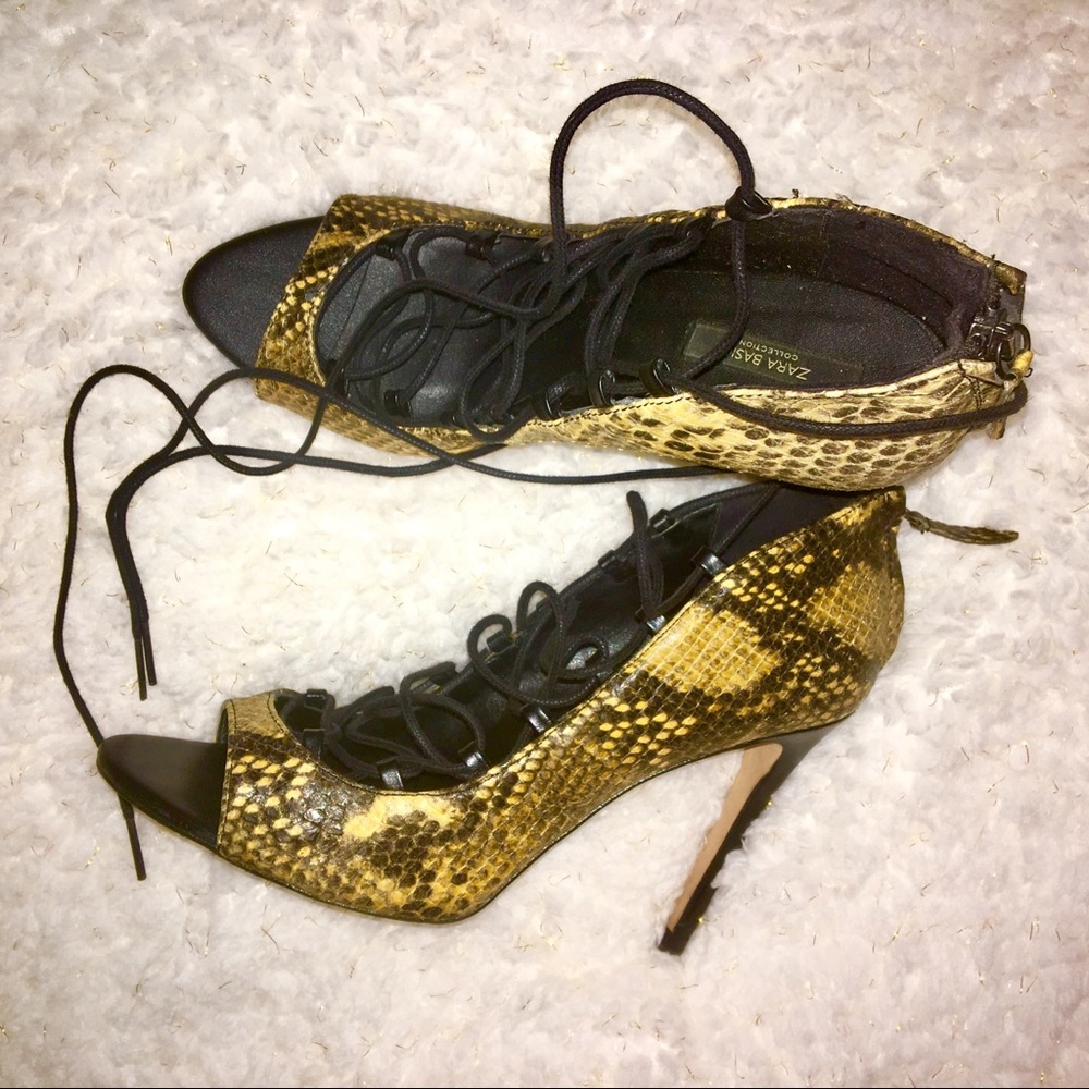 Zara lace up heels